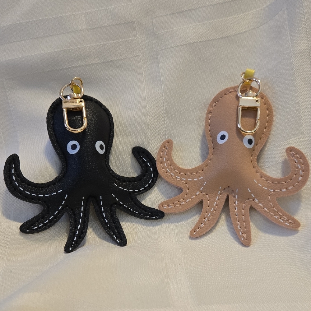 Octopus Keychain Set - Black and Pink